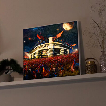 LED Leuchtrahmen mit Stadionmotiv Mailand – Bild 3