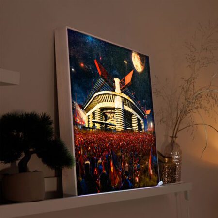 LED Leuchtrahmen mit Stadionmotiv Mailand – Bild 2